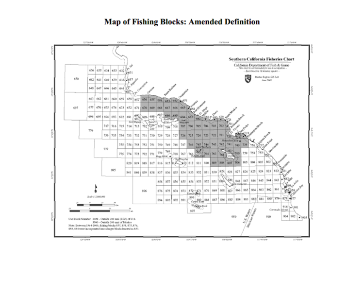 Map of Fishing Blocks: Amended Definition